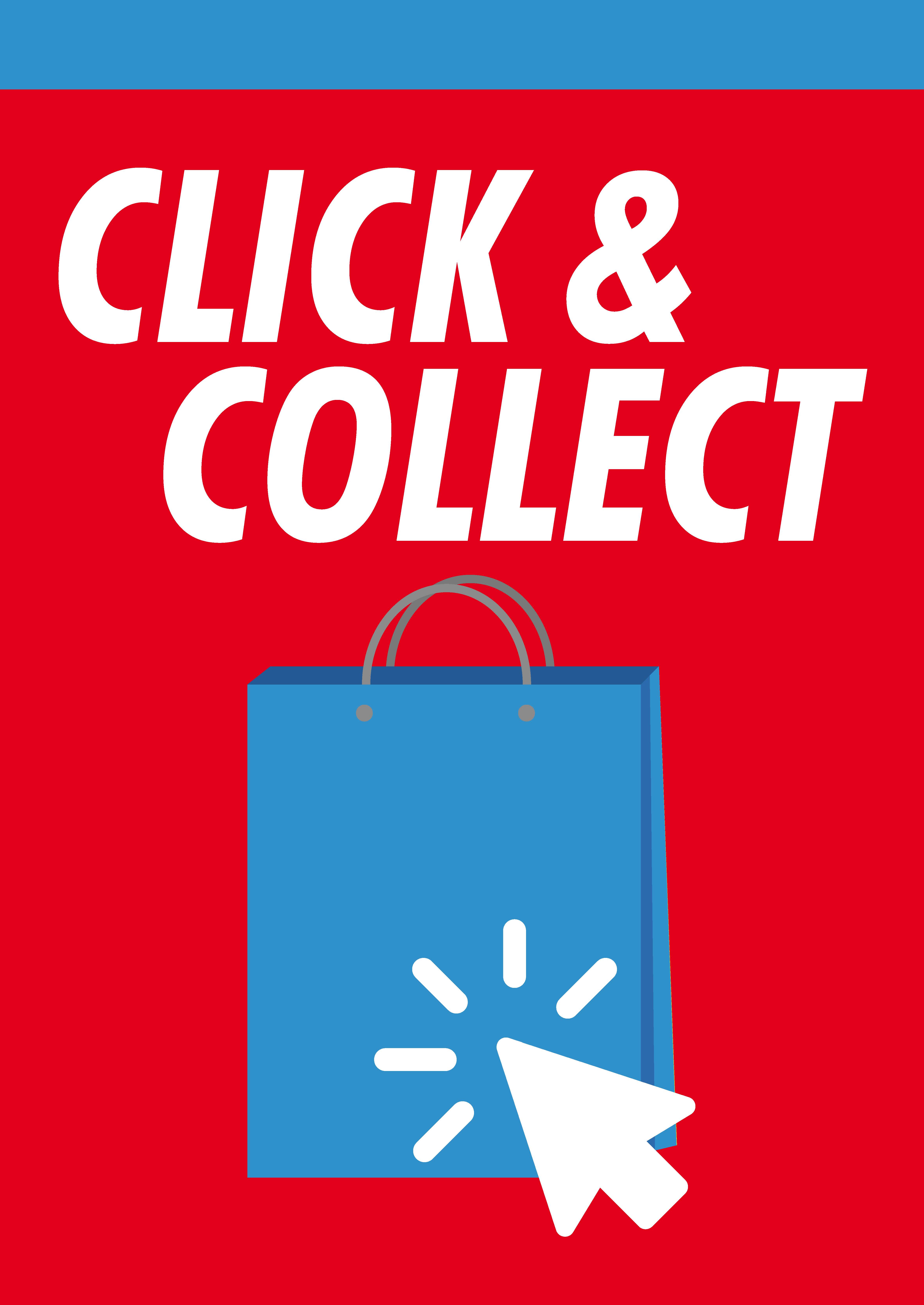 Aktion Corona-Hinweise Click & Collect Vers.1 - PVC-Poster A1 für Kundenstopper